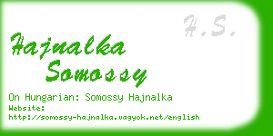 hajnalka somossy business card